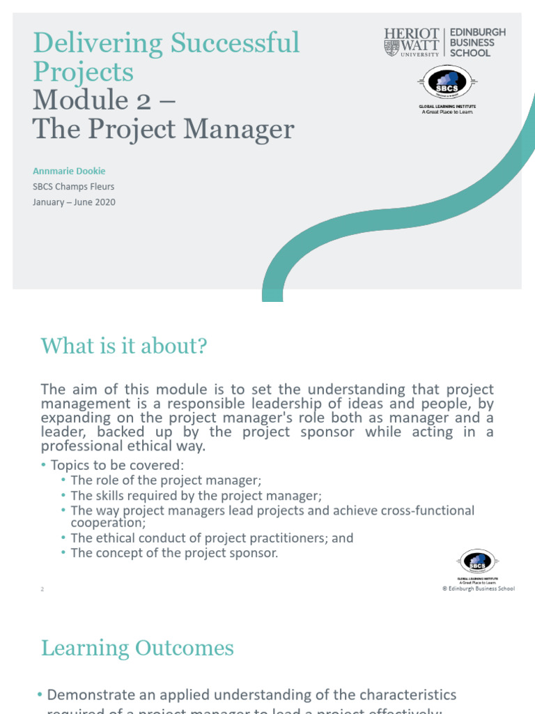 DSP Module 2 - The Project Manager | PDF | Corruption | Leadership