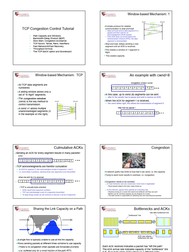 TCP Congestion Control Overview | PDF | Transmission Control Protocol ...