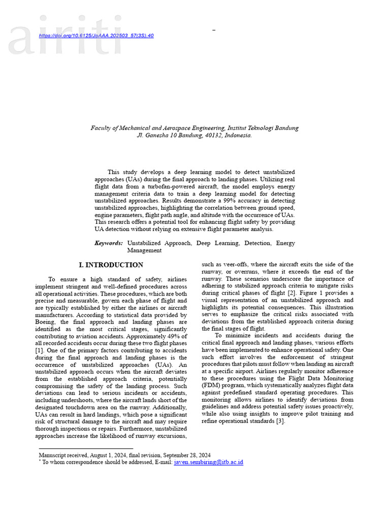 Deep Learning for Unstabilized Approach Detection | PDF | Principal ...