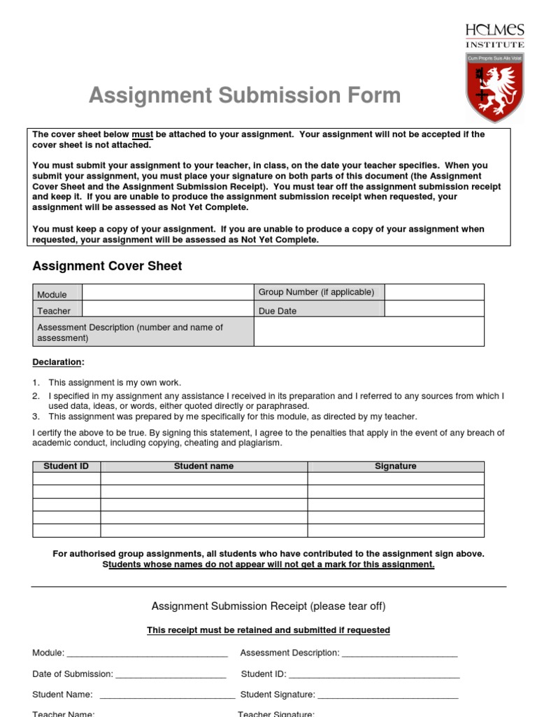 Assignment Submission Guidelines | PDF