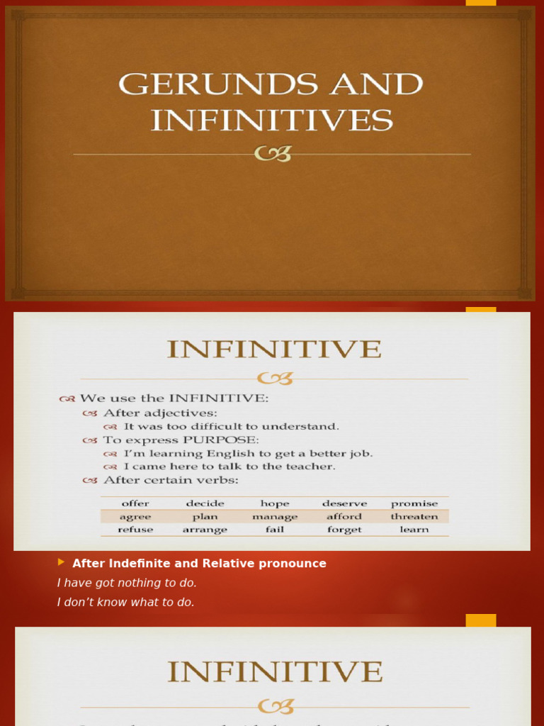 Pronouncing Infinitives and Gerunds | PDF