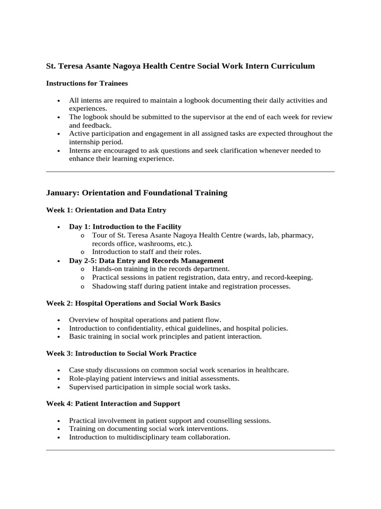 Social Work Carriculum | PDF | Social Work | Mental Health