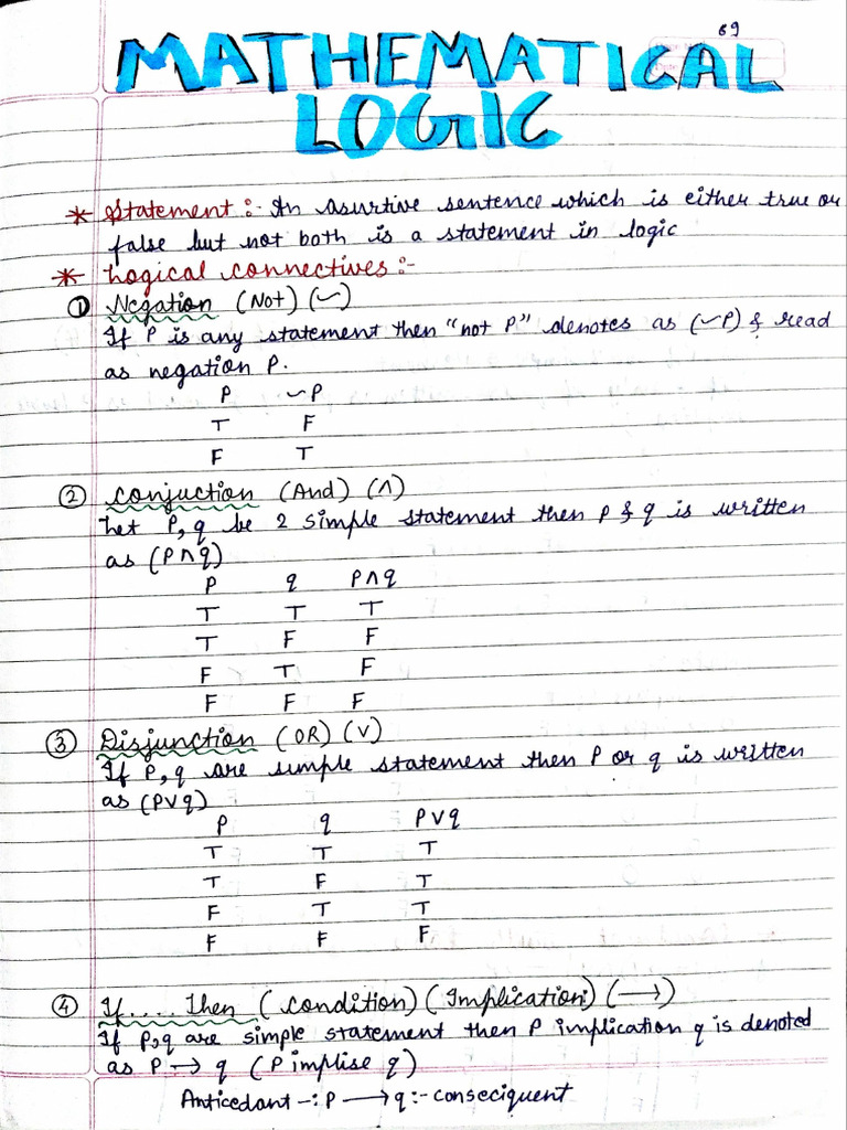 MHT Cet Maths Mathematical Logic | PDF