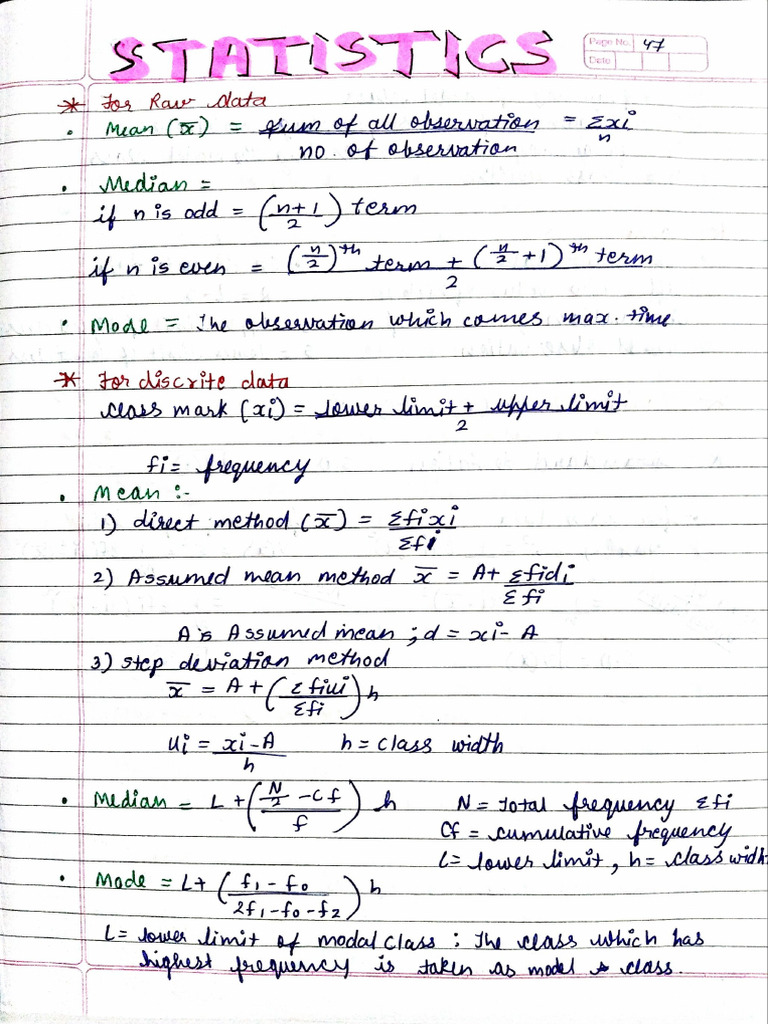 Jee Maths Statistics | PDF