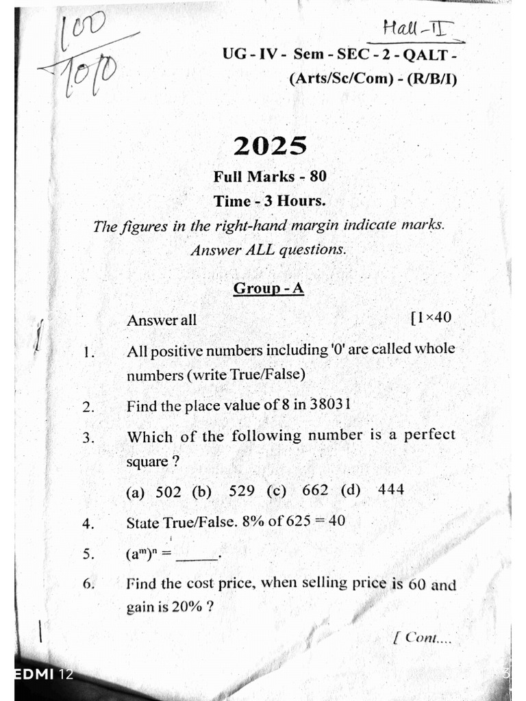 Important Questions Sec Maths 2025 | PDF