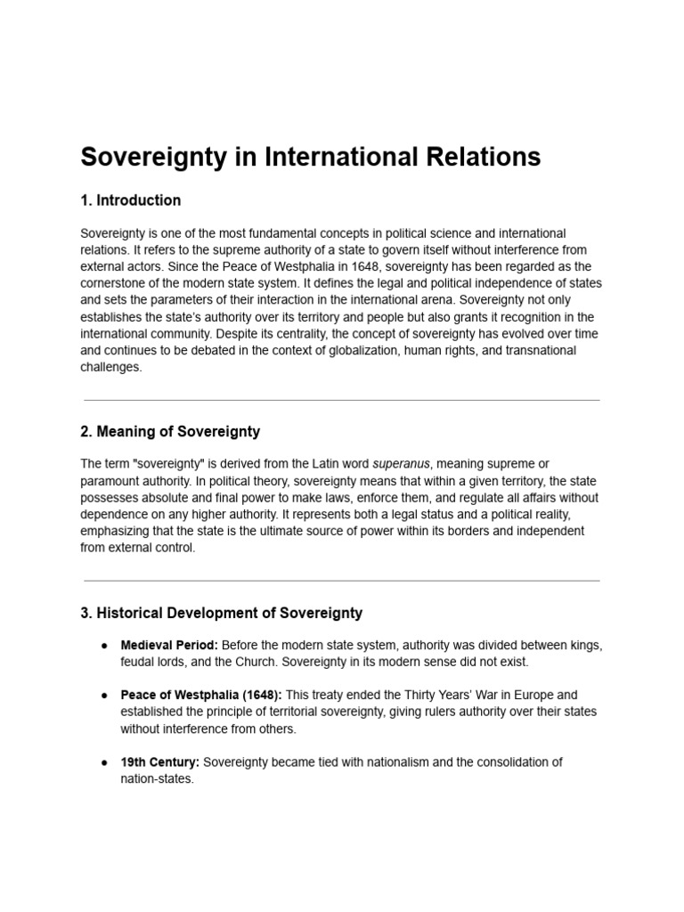 Understanding Sovereignty Today | PDF | Sovereignty | State (Polity)