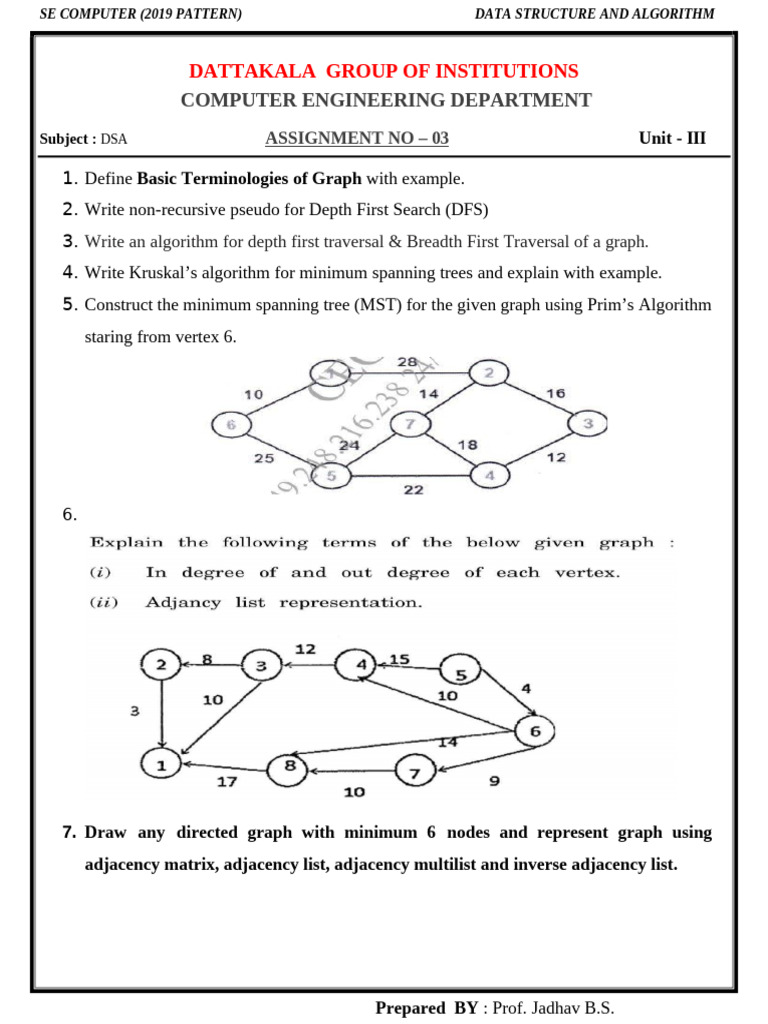 Graph Algorithms and Data Structures Guide | PDF