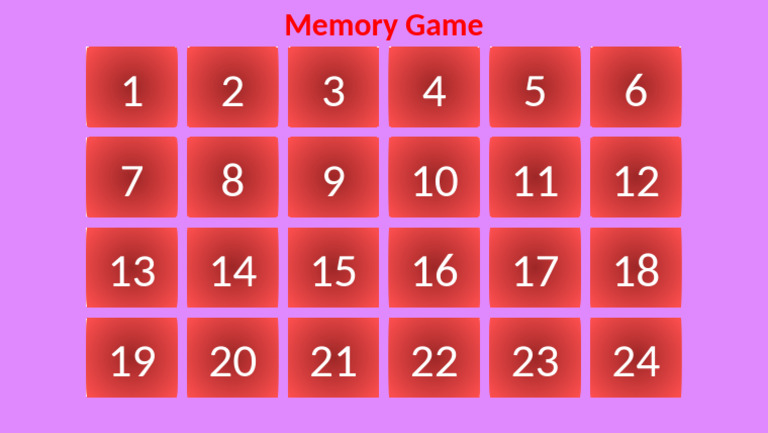 Memory Game | PDF