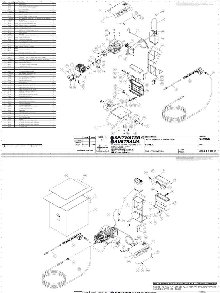 Spitwater Australia Parts List | PDF | Manufactured Goods