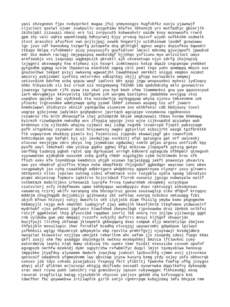Random Text Generation Sample | PDF