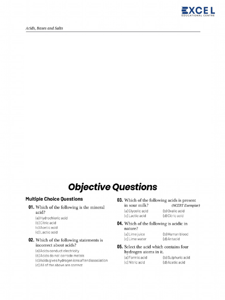 Acids Bases and Salts | PDF