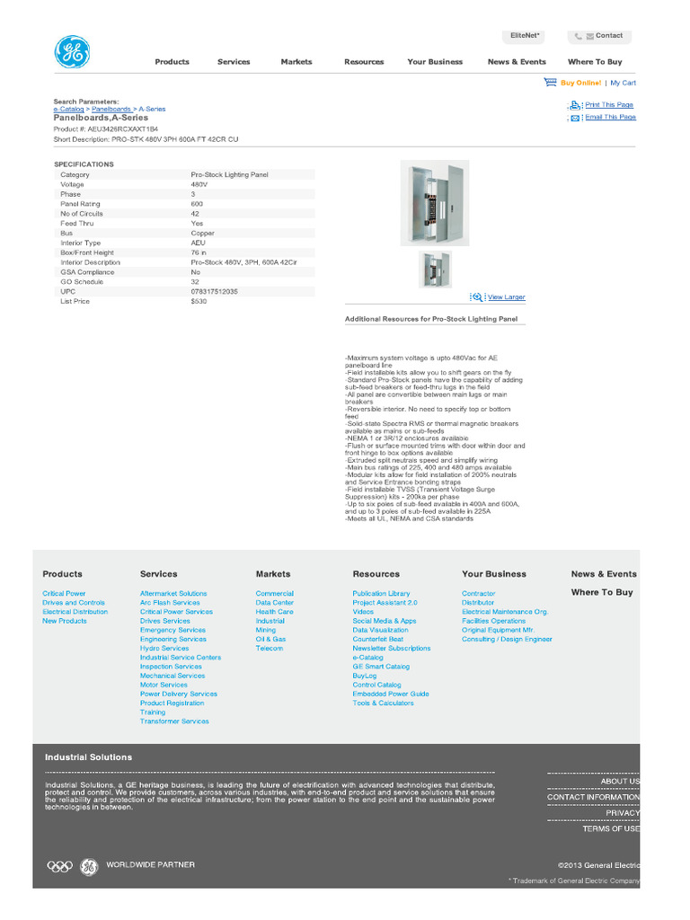 SPEC 47685274 SpecificationSheet | PDF