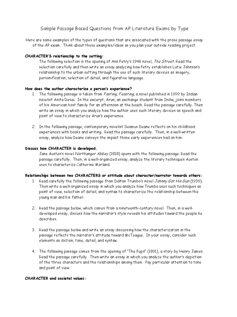 Ap lit prose essay examples 2019 image