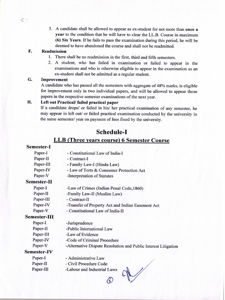 LLB Course Structure and Regulations | PDF | Civil Law (Common Law ...