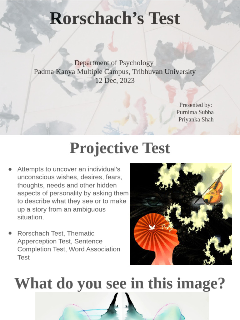 Rorschach Test | PDF | Cognitive Science | Psychology