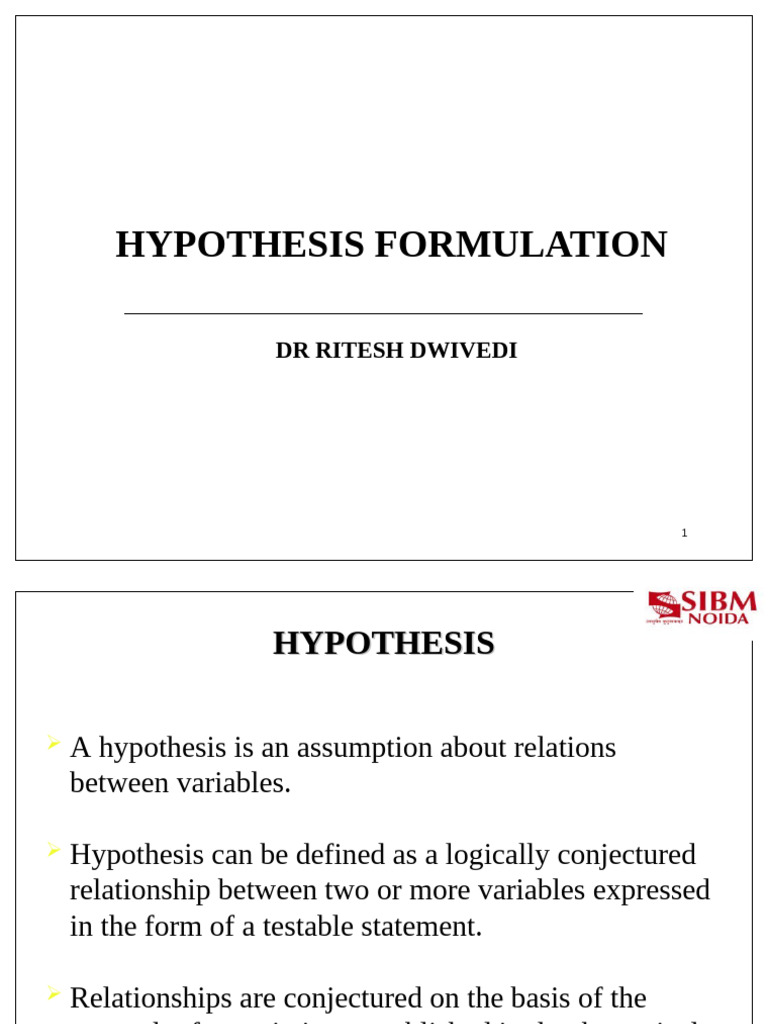 Hypothesis Formulation and Types | PDF | Hypothesis | Dependent And ...