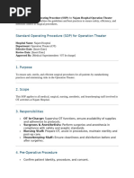 OT SOP Compliance Checklist Guide | PDF | Sterilization (Microbiology ...