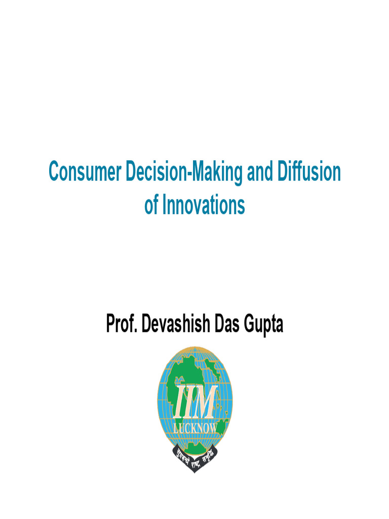 DDG Consumer Decision Makign and Diffusion of Innovation | PDF ...