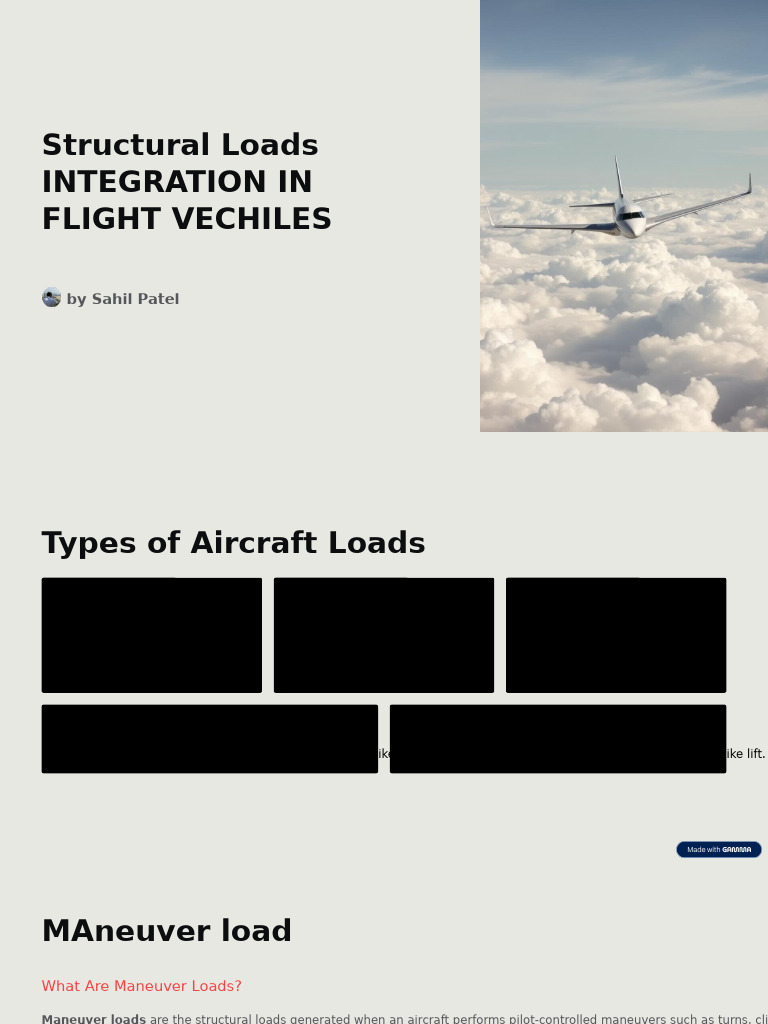 Aircraft Structural Loads Explained | PDF | Structural Load | Lift (Force)