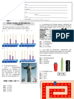 Prova de Matemática do 1o Bimestre