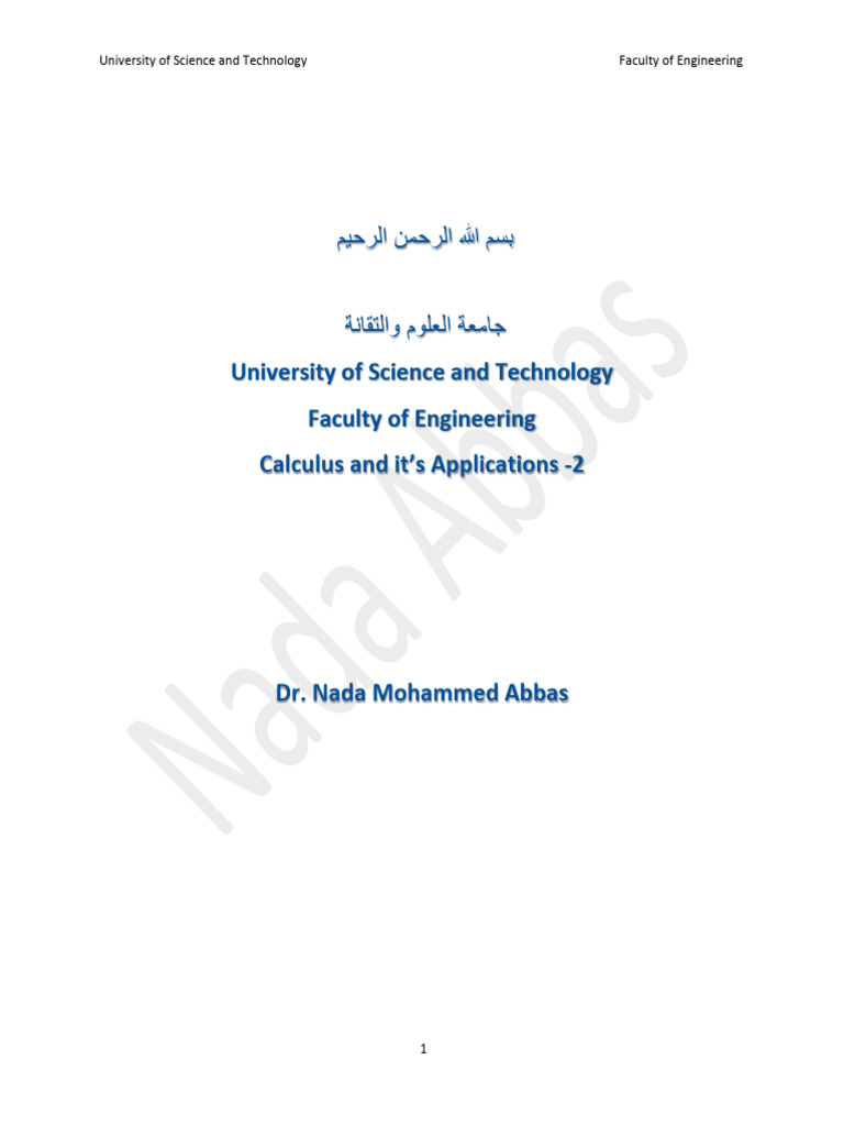 Calculus 2 - Lecture 1 | PDF | Functions And Mappings | Calculus