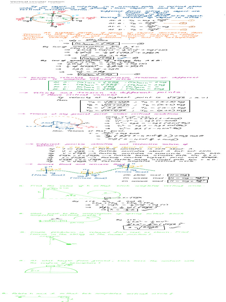 Vertical Circular Motion-1 | PDF