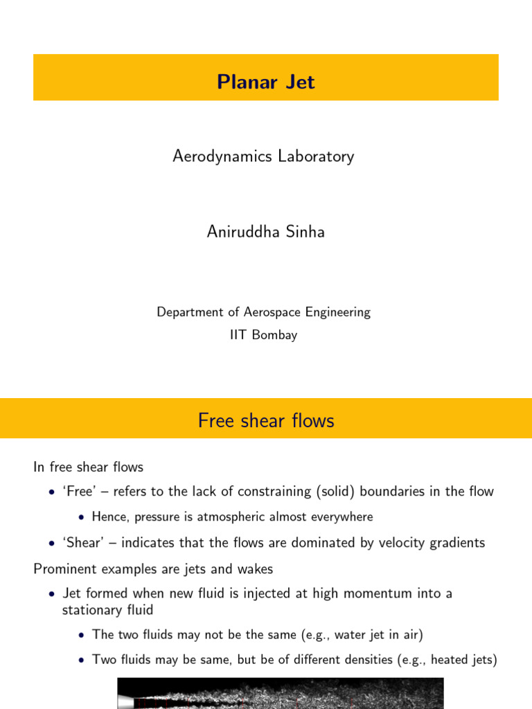 Planar Jet Flow Characteristics Analysis | PDF | Boundary Layer | Fluid ...
