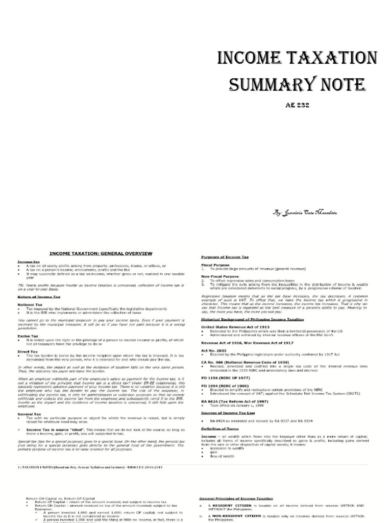 Income Tax | PDF