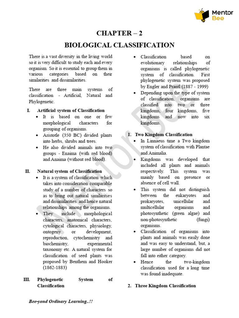 Biological Classification Systems Explained | PDF | Fungus | Bacteria