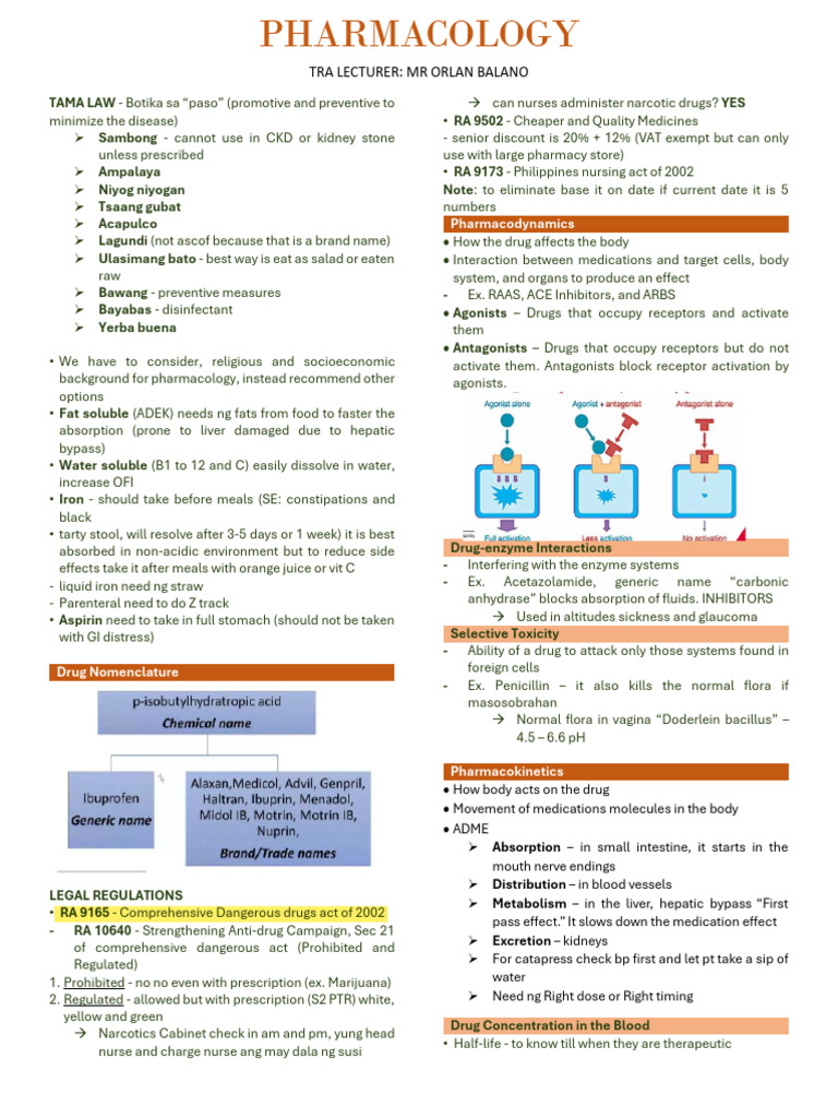 Pharmacology Basics and Drug Safety | PDF | Pharmacology | Clinical ...
