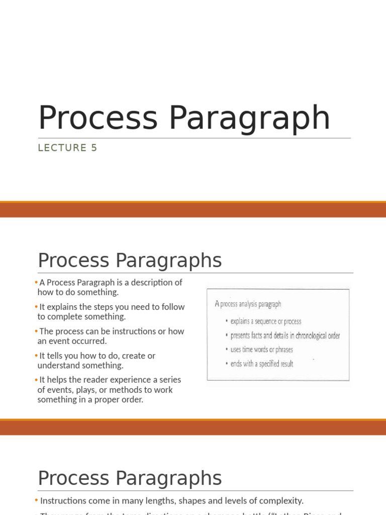 Understanding Process Paragraphs | PDF | Paragraph | Learning