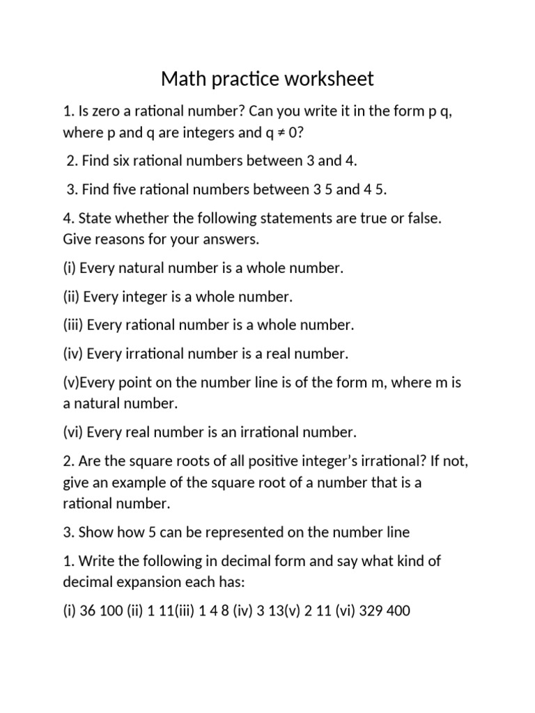 Decimal Representations of Rational Numbers | PDF