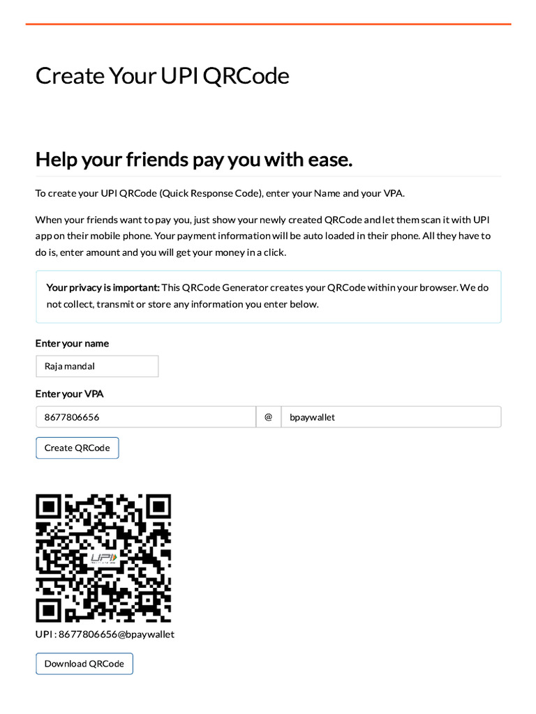 Generate Your UPI QR Code Now | PDF