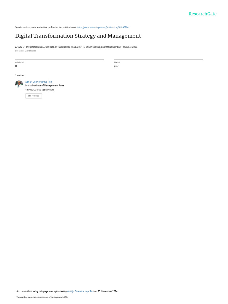 Digital Transformation Strategy Insights | PDF | Strategic Management ...