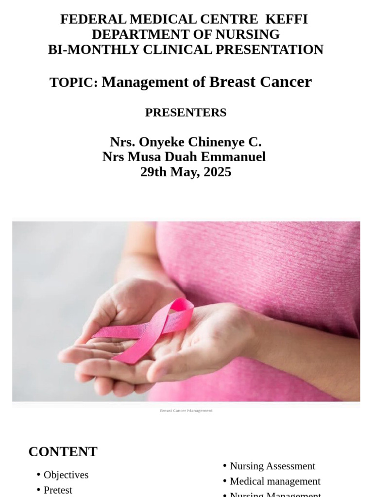 Breast Cancer Presentation | PDF | Breast Cancer | Breast