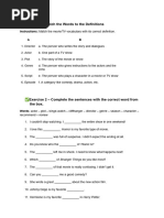 A2 Food Vocabulary and Exercises | PDF | Foods | Cooking