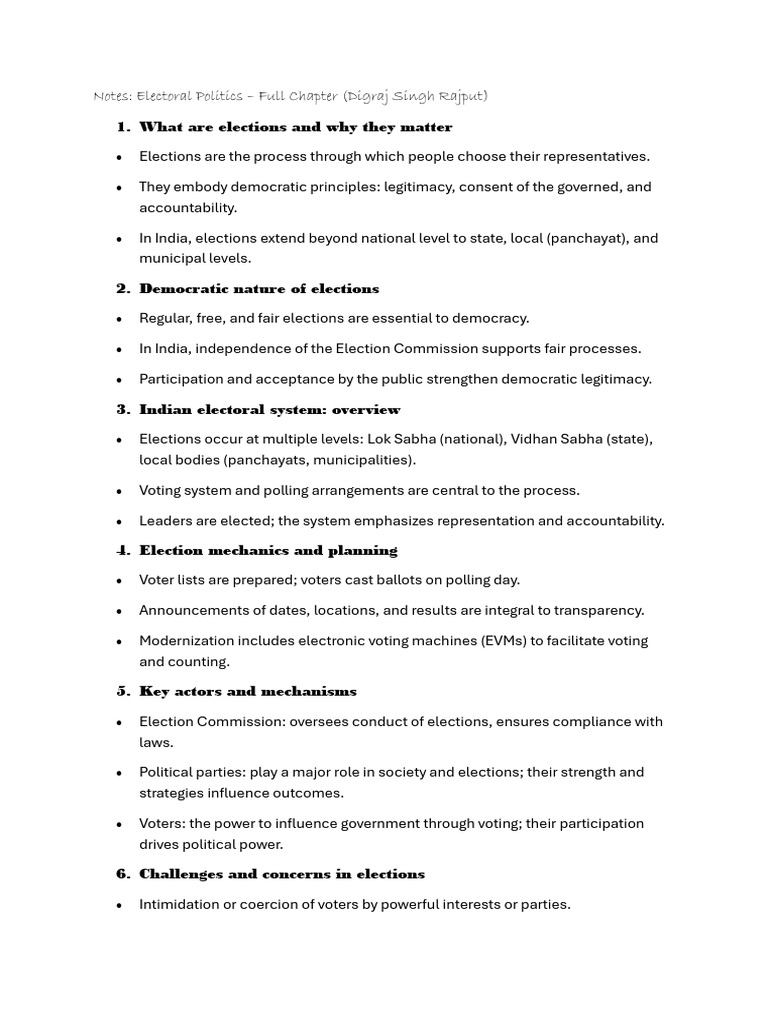 Understanding Indian Electoral Politics | PDF | Elections | Voting