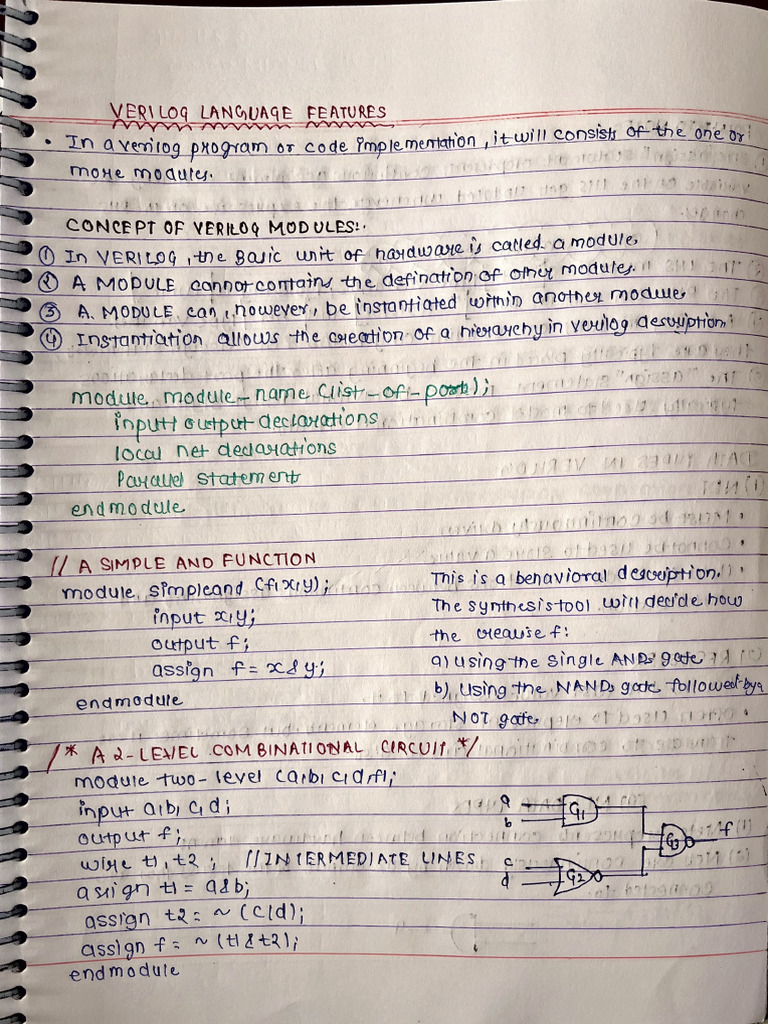Verilog Notes Part 1 1755356872 | PDF
