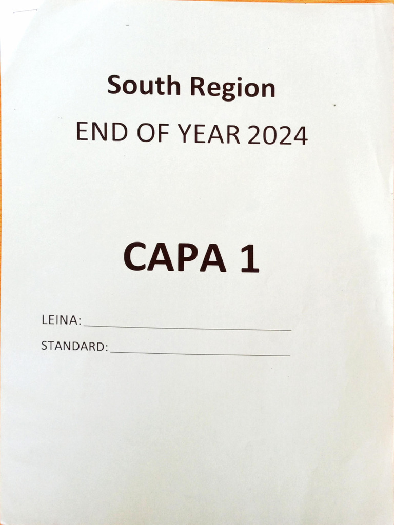 Kholaje in South Region CAPA 1 | PDF