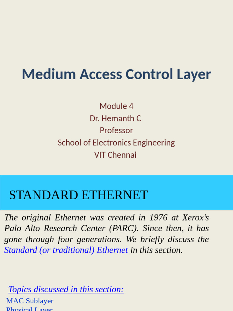 Medium Access Control Layer - 3 - 1 | PDF | Ethernet | Ieee 802.11