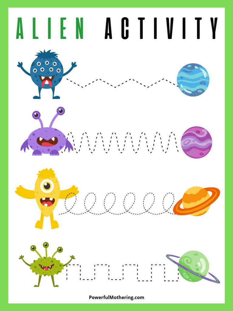 Fun Alien Coloring Activity for Kids | PDF