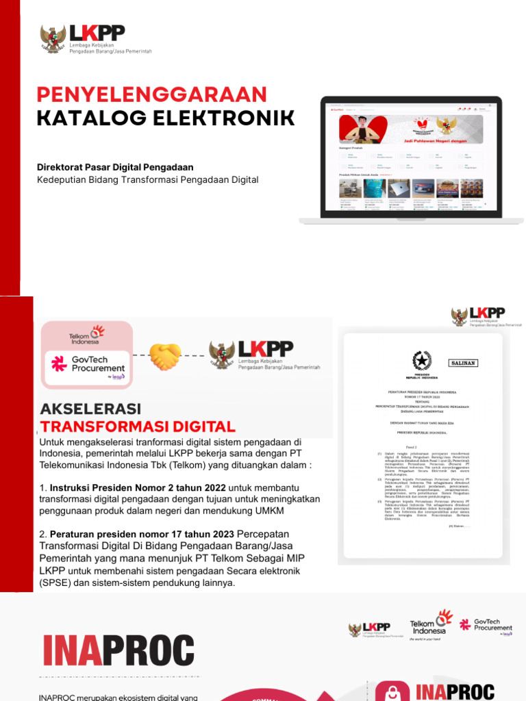 Katalog Elektronik Versi 6 untuk E-Purchasing | PDF