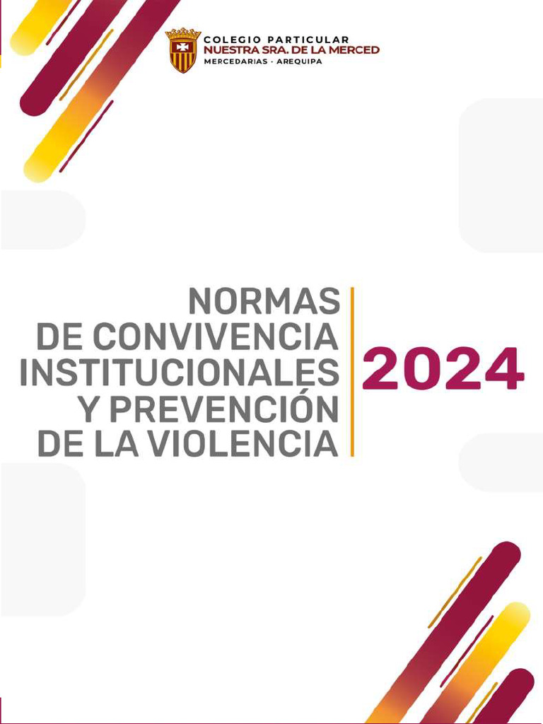 Normas de Convivencia Escolar 2024 | PDF | Violencia | Psicología Social