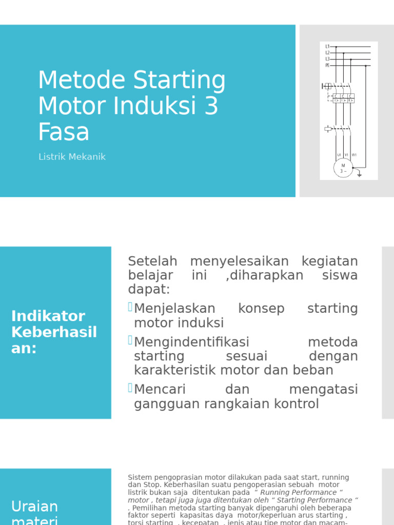 Metode Starting Motor Induksi 3 Fasa | PDF