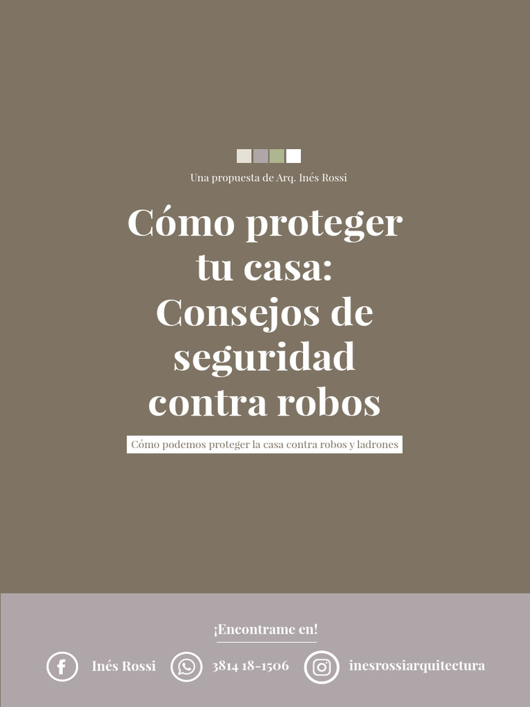 Consejos de Seguridad para Tu Hogar | PDF