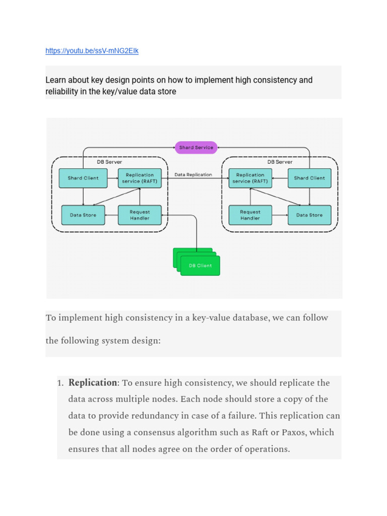 Design A Highly Consistent Key Value Database | PDF | Replication ...