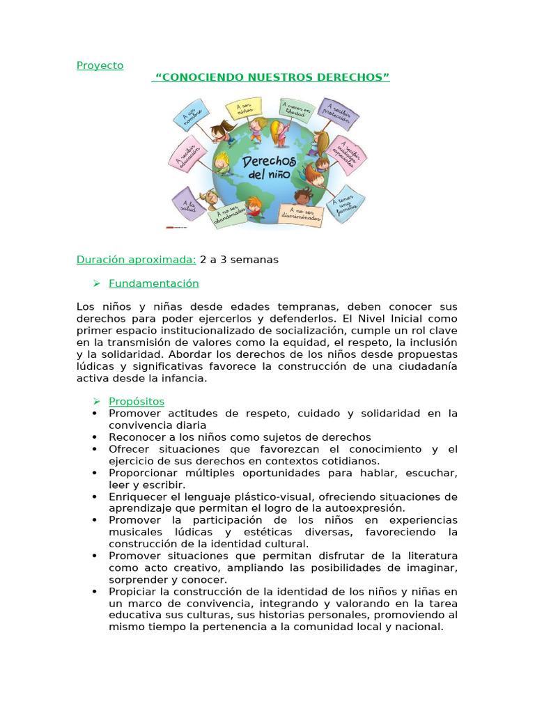 Derechos de la Educación Infantil | PDF | Educación de la primera infancia