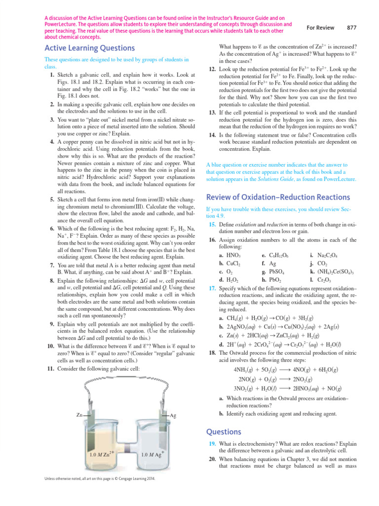 Electrochemical Cell Analysis and Concepts | PDF | Redox | Electrochemistry