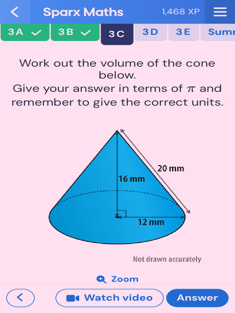 Volume Calculation of a Cone | PDF