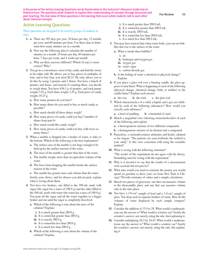 Chapter 1 Questions | PDF | Troy Weight | Density